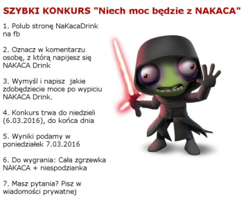 Konkurs "Niech moc będzie z NAKACA"