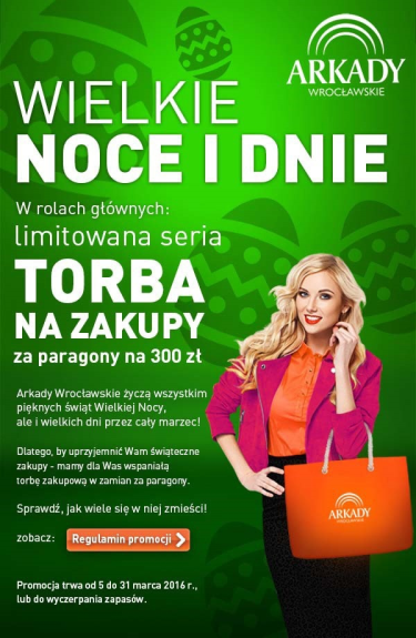 Konkurs "Torba na zakupy za paragony Arkady Wrocławskie"
