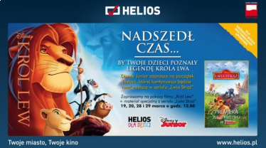 Konkurs "Poznaj legendę Króla Lwa w kinie Helios" Piotrków Trybunalski