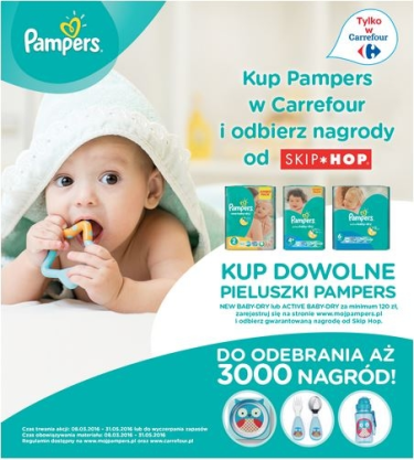 Konkurs "Kup Pampers w Carrefour i odbierz nagrody od Skip Hop"