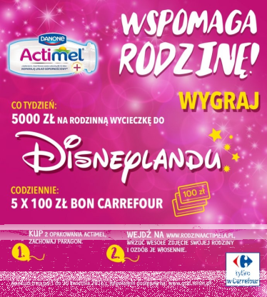 Konkurs "Actimel wspomaga rodzinę" w sieci Carrefour