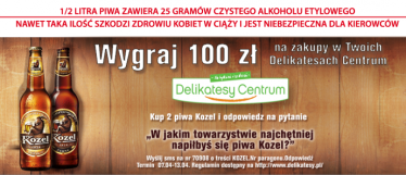 Konkurs "Kozel rozdaje nagrody" Delikatesy Centrum, 18+