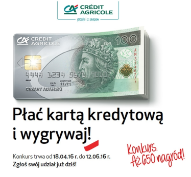 Konkurs "Płać kartą kredytową i wygrywaj"
