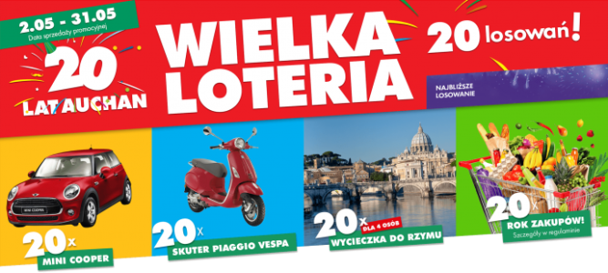Wielka loteria 20 lat Auchan