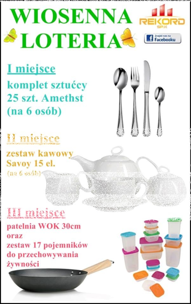 Wiosenna loteria, wygrywają 3 osoby - WYBRANE POWIATY
