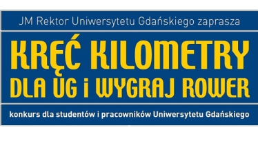 Konkurs  dla studentów Uniwersytetu Gdańskiego "Kręć kilometry dla UG i wygraj rower"