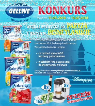 Konkurs "Zrealizuj słodkie marzenie z Gellwe" Carrefour