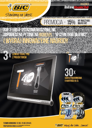 Konkurs "Poznaj siłę BIC" Intermarche