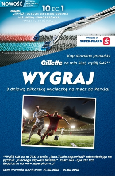 Konkurs "Piłkarskie emocje z Gillette" w Super-Pharm