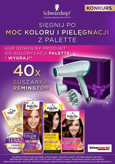 Konkurs "Sięgnij po moc koloru i pielęgnacji z Palette" Intermarche