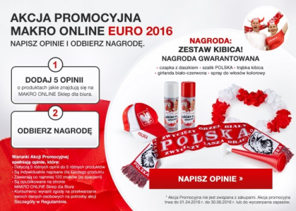 Konkurs "Dodaj opinie o produktach i odbierz wyjątkowy Zestaw Kibica Euro 2016"