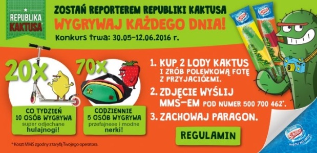 Konkurs "Zostań reporterem Republiki Kaktusa" Biedronka