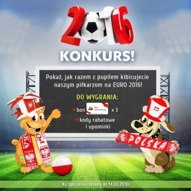 Konkurs fotograficzny "Pokaż, jak razem z pupilem kibicujecie naszym piłkarzom na EURO 2016"