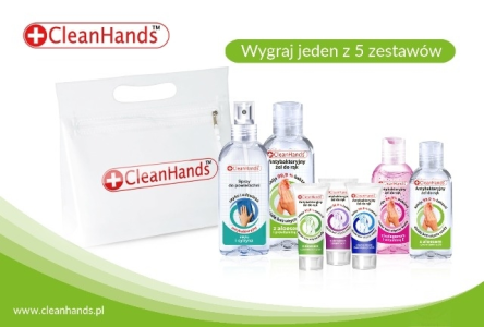 Wygraj 1 z 5 zestawów antybakteryjnych produktów marki CleanHands!