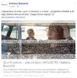 Konkus "Kino Konesera Białystok Galeria Alfa"