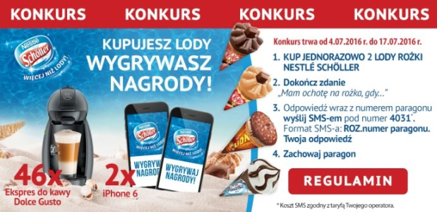Konkurs "Kupujesz lody Nestle, wygrywasz nagrody" Biedronka
