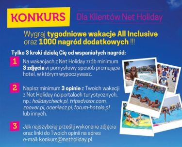 Konkurs dla klientów Net Holiday
