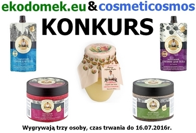 Konkurs z Ekodomkiem - trzy osoby wygrają dowolne kosmetyki Bania Agafii :)
