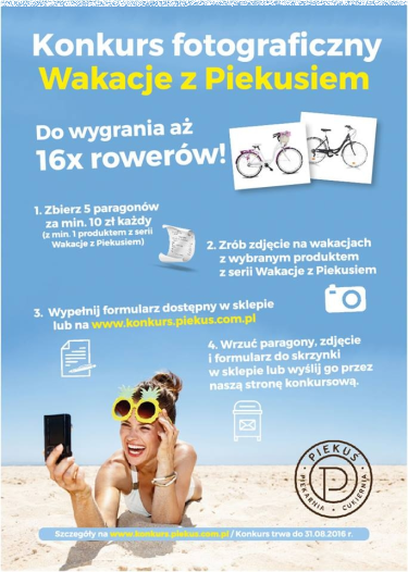 Konkurs wakacyjny "WAKACJE Z PIEKUSIEM"