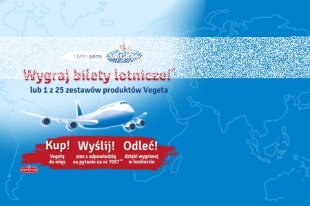 Wygraj bilety lotnicze "Vegeta"