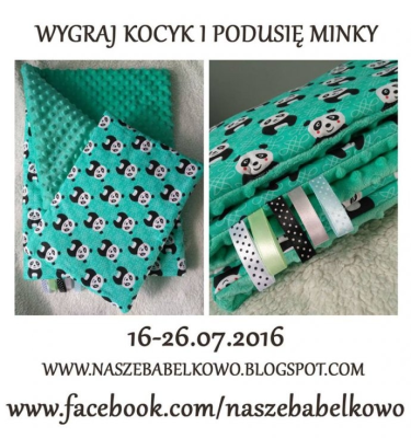 Wygraj śliczny KOMPLECIK MINKY w urocze pandy