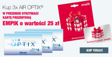 Kup 3x Air Optix i otrzymaj kartę Empik o wartości 25zł