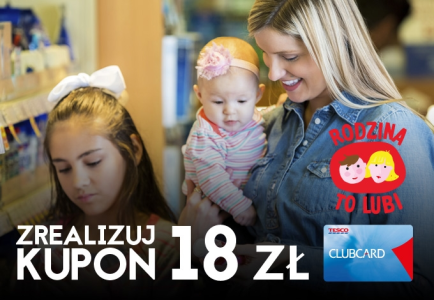 Zrób zakupy za min. 180zł i otrzymaj kupon 18 zł, Tesco