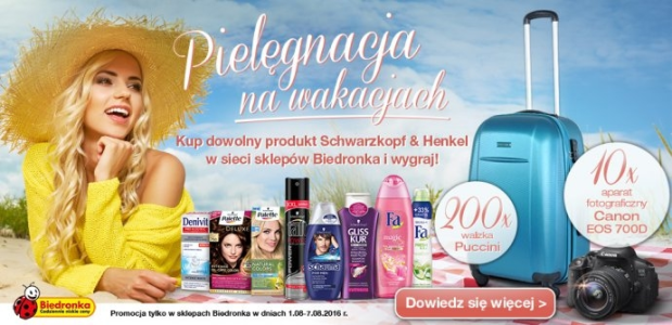 Konkurs "Pielęgnacja na wakacjach" Biedronka