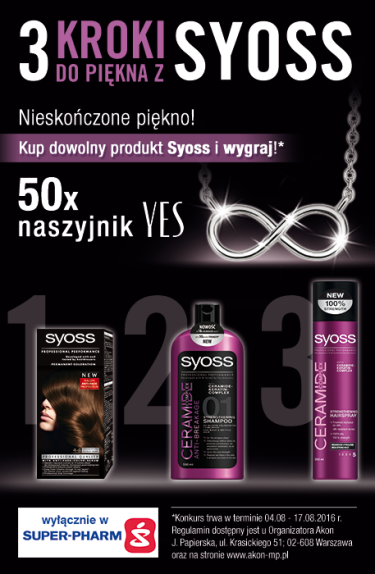 Konkurs "3 kroki do piękna z Syoss" Super-Pharm