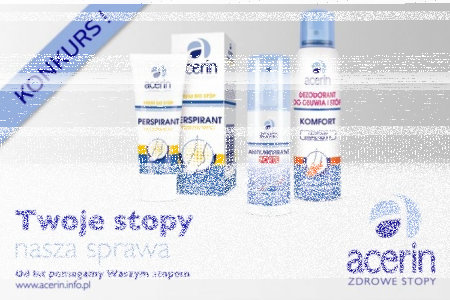 Konkurs "Wygraj zestaw kosmetyków ACERIN i zadbaj o swoje stopy!"