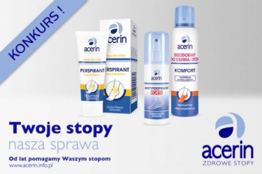 Konkurs "Wygraj zestaw kosmetyków ACERIN i zadbaj o swoje stopy!"