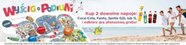 Kup 2 dowolne napoje: Coca-Cola, Fanta, Sprite 0,5 l lub 1 l i odbierz grę planszową gratis!