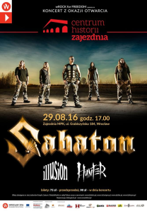 Wygraj bilet na koncerty Sabaton, Illusion i Hunter we Wrocławiu!