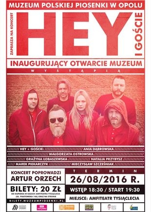 Wygraj zaproszenia na koncert zespołu HEY, Opole