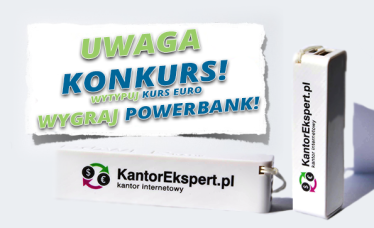 Konkurs "Wytypuj kurs EURO z KantorEkspert.pl i wygraj POWERBANK"