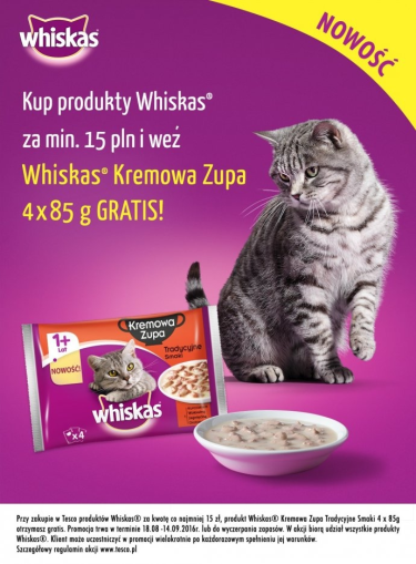 Kup Whiskas - zupa gratis, Tesco