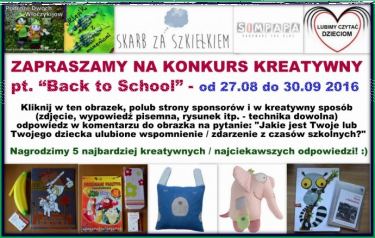 Konkurs kreatywny "Back to School"