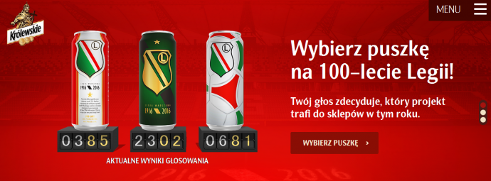 Konkurs "Puszka na 100 - lecie Legii" 18+