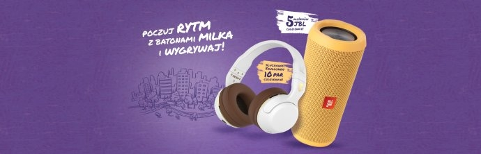 Konkurs "Poczuj Rytm z batonami Milka" Groszek, ABC i Delikatesy Centrum