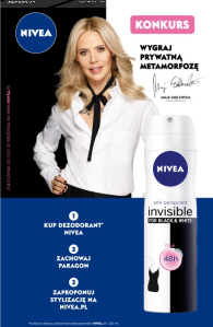 Konkurs "Nivea Deo Invisible - metamofoza z Mają Sablewską" w Super-Pharm