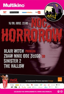 Konkurs "ENEMEF: Noc Horrorów w Multikinie Gdańsk" do godz. 12:00