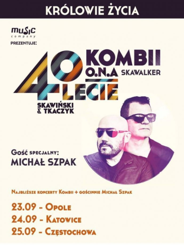 Wygraj podwójną wejściówkę na koncert Kombii w Spodku, Katowice