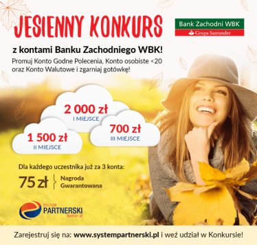Jesienny konkurs z kontami Banku Zachodniego WBK