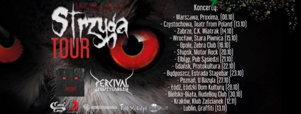 Wygraj pojedyncze zaproszenia na koncerty Percival Schuttenbach w wybranym z listy mieście-różne terminy zgłoszeń