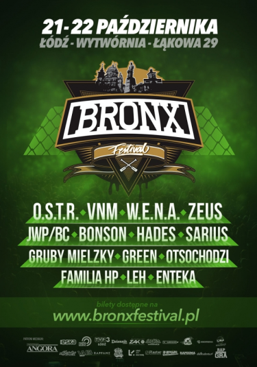 Wygraj zaproszenie na BRONX Hip-Hop Festival 2016 w Łodzi! do 12:00
