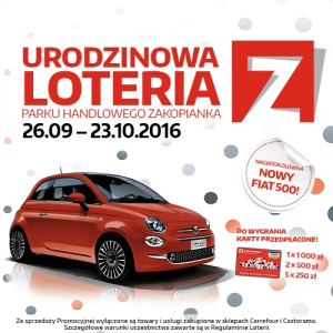 Urodzinowa Loteria Parku Handlowego Zakopianka