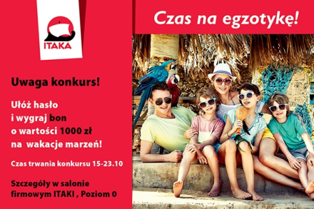 Wygraj bon na 1000zł z Biurem Podróży Itaka