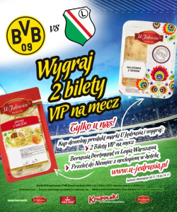 Wygraj bilety na mecz Borussia vs Legia z produktami "U Jędrusia"