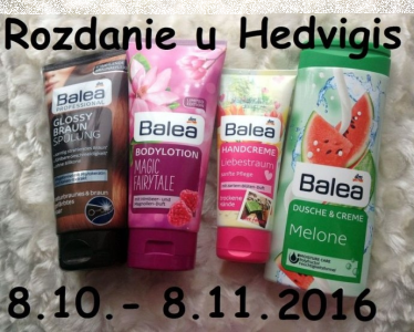 Konkurs "Jesienne rozdanie kosmetyków Balea u Hedvigis"