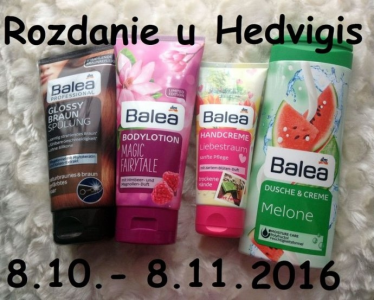 Konkurs "Jesienne rozdanie kosmetyków Balea u Hedvigis"